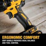 DEWALT 20V MAX Cordless Drill Driver Set, Electric Drill, Brushless 1/2 In 2 Speed, 2.0 Ah Battery and Charger Included, LED Light (DCD777D1) - Image 6