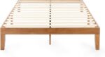 Mellow Naturalista Classic - 12 Inch Solid Wood Platform Bed with Wooden Slats, No Box Spring Needed, Easy Assembly, Queen, Pine - Image 4