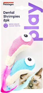 Catstages Petstages Dental Shrimpies Catnip Cat Chew Toy - 2 Pack - Image 9