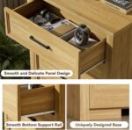 5 Drawers Dresser for Bedroom, 45" Tall Modern Chest of Drawers with Metal Handle, Wood Closet Clothes Storage Organizer for Living Room, Hallway, Entryway - Image 4