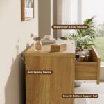 5 Drawers Dresser for Bedroom, 45" Tall Modern Chest of Drawers with Metal Handle, Wood Closet Clothes Storage Organizer for Living Room, Hallway, Entryway - Image 6