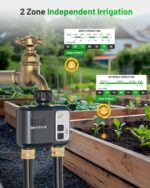 [All-New 2027] 1700FT WiFi Sprinkler Timer 2 Zone, Unistyle Smart Hose Timers Compatible Alexa & Google Voice and App Control, Water Timer for Garden Hose with Auto & Manual Modes for Garden Lawn - Image 5