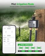 [All-New 2027] 1700FT WiFi Sprinkler Timer 2 Zone, Unistyle Smart Hose Timers Compatible Alexa & Google Voice and App Control, Water Timer for Garden Hose with Auto & Manual Modes for Garden Lawn - Image 7