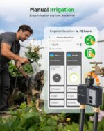 [All-New 2027] 1700FT WiFi Sprinkler Timer 2 Zone, Unistyle Smart Hose Timers Compatible Alexa & Google Voice and App Control, Water Timer for Garden Hose with Auto & Manual Modes for Garden Lawn - Image 8