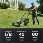 Greenworks 80V 21" Brushless Cordless (Self-Propelled) Lawn Mower (75+ Compatible Tools), 4.0Ah Battery and 60 Minute Rapid Charger Included - Image 4