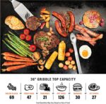 Blackstone Original 36" Griddle, Portable Outdoor Grill with Built-In Hood, Black - Includes Extendable Side Shelves and Caster Wheels - Image 5