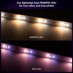PHILIPS Hue Indoor 10 Ft Smart RGBWW LED Solo Lightstrip Base Kit, 1 Pack, Control with Hue App, LED Strip Lights Compatible with Alexa, Google Assistant and Apple HomeKit - Image 5
