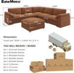 EASE MOOSE Sectional Modular Sofa,Luxury FSC Certified Chenille Comfty Deep Seat Couch for Living Room,Solid Wood Frame Sofa,Removable and Washable - Image 3