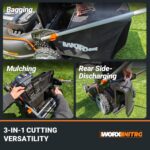 WORX Nitro 21" Cordless Lawn Mower, Brushless Electric Mower for 1/2 Acre, Push Lawn Mower with 7-Position Height Adjustment, 2 × 5.0 Ah Batteries & Charger Included, WG752 - Image 6
