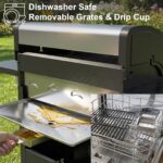 4 Burners Propane Gas Outdoor Grill 50,000 BTU, 553 Sq.in, Searing Burner, Side Burner, Porcelain-Enameled Grates BBQ Grill, Stainless Steel Propane Grill, Patio Garden Family Party Barbecues - Image 8