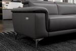 Valencia Pista Geniune Leather Reclining Sectional Sofa with Right Hand Chaise -| Power Recliner Chair, Nappa 11000 Leather | L Shaped Couch for Living Room Furniture, Cloudy Grey - Image 6