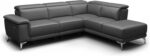 Valencia Pista Geniune Leather Reclining Sectional Sofa with Right Hand Chaise -| Power Recliner Chair, Nappa 11000 Leather | L Shaped Couch for Living Room Furniture, Cloudy Grey - Image 7