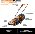 LawnMaster CLM2413A Cordless 13-Inch Lawn Mower 24V Max with 2X4.0Ah Battery and a Charger - Image 6
