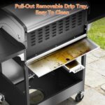 3-Burner Propane Gas Grill with Side Burner, 34,000 BTU Stainless Steel BBQ Grill – Heavy-Duty Porcelain-Enameled Grates for Patio and Outdoor Cooking - Image 8