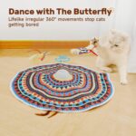 Potaroma Cat Toys Chargeable, 3in1 Hide and Seek, Automatic Interactive Fun, Fluttering Butterfly, Moving Feather, Kitten Wand, Indoor Kitty Exercise Kicker 22.8 Inch Cover for All Breeds - Image 5