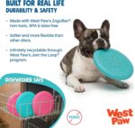 WEST PAW Zogoflex Zisc Dog Flying Disc, High Flying Aerodynamic Disc for Dogs Puppy – Lightweight, Floatable Disc for Fetch, Tug of War, Catch, Play – Doubles as Food/Water Bowl, Small 6.5", Teal - Image 4