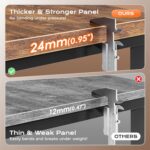 Huuger 55 x 24 inch Desk with Power Outlets & USB-C, Deeper & Thicker Desktop, Robust Metal Tubes, Computer Desk, Heavy Duty Office Desk, Work Gaming Desk for Home Office, Rustic Brown - Image 6