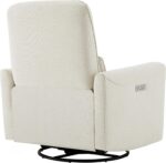CHITA Power Recliner Chair Swivel Glider, FSC Certified Upholstered Living Room Nursery Reclining Sofa Chair with Lumbar Support, Linen - Image 10