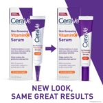 CeraVe Vitamin C Serum for Face with 10% Pure Vitamin C, Hyaluronic Acid & 3 Essential Ceramides, Skin Brightening Antioxidant Serum, Hydrates & Improves Skin Tone & Texture, Fragrance-Free, 1oz - Image 3