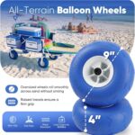 Sekey Heavy Duty Beach Wagon with 9" Big Sand-Proof Wheels, 300L Oversized Foldable Beach Cart with Cooler| Adjustable Handle & Balloon Tires for Sand, Camping,Vacation - Image 3