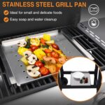 Propane Gas Grill with Folding Side Tables, 3-Burner Gas Grill with Cast Iron Grates and Stainless Steel Griddle Pan, Outdoor BBQ Grill Portable with Wheels 30,000 BTU Output - Image 4