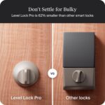 Level Lock Pro - World’s Smallest, Fastest, Innovative Smart Lock - Matter-Over-Thread Deadbolt Plus Apple Home Key - Keyless & Remote Access via Apple, Alexa, Google Home, SmartThings (Satin Nickel) - Image 3