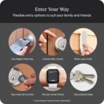 Level Lock Pro - World’s Smallest, Fastest, Innovative Smart Lock - Matter-Over-Thread Deadbolt Plus Apple Home Key - Keyless & Remote Access via Apple, Alexa, Google Home, SmartThings (Satin Nickel) - Image 9