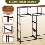WLIVE 9-Drawer Dresser, Fabric Storage Tower for Bedroom, Hallway, Entryway, Closet, Tall Chest Organizer Unit with Fabric Bins, Steel Frame, Wood Top, Easy Pull Handle, Rustic Brown Wood Grain Print - Image 8