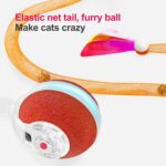Jkanti Interactive Cat Toys for Indoor Cats,The 3rd Generation Agile Moving Cat Ball with Elastic Mesh Tail,Automatic Kitten Toys for Bored Indoor Cats,Motion Activated (Orange) - Image 5