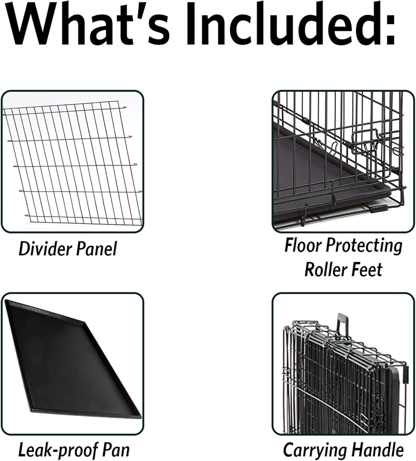 MidWest Homes for Pets 48-Inch LifeStages Crate for Extra-Large Breeds, 90-110 lbs, Single Door Folding Dog Crate with Divider Panel, Leak-Proof Tray & Secure Latch, Heavy-Duty & Easy to Assemble - Image 5
