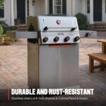 Monument Grills 4+1 Burner Stainless Steel 525 sq.in Propane Gas Grill, 49,000 BTU, Assembles in 30 Mins, Outdoor Mesa 2 Patio Grill with Broil Zone, Side Burner, Foldable Side Shelf, Mesa II 415BZ - Image 3