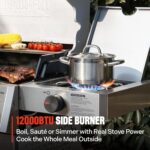 Monument Grills 4+1 Burner Stainless Steel 525 sq.in Propane Gas Grill, 49,000 BTU, Assembles in 30 Mins, Outdoor Mesa 2 Patio Grill with Broil Zone, Side Burner, Foldable Side Shelf, Mesa II 415BZ - Image 9