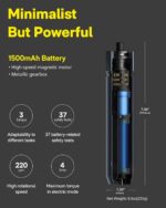 HOTO 25-Piece Upgraded Electric Screwdriver Kit, 1/4'' Hex, Magnetic Lid, 1500mAh Rechargeable Cordless Screwdriver, LED Light, Ideal for Furniture Assembly, Home Repair & Garage Projects - Image 7