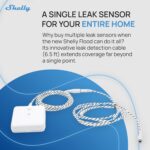Shelly Flood Gen4, WiFi, Bluetooth, Zigbee, Matter Smart Flood Sensor with Leak Sensor Cable, Alexa, SmartThings, Google Home, Apple HomeKit Compatible, Flood and Rain Detection, Easy to Use, IP44 - Image 4