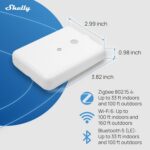 Shelly Flood Gen4, WiFi, Bluetooth, Zigbee, Matter Smart Flood Sensor with Leak Sensor Cable, Alexa, SmartThings, Google Home, Apple HomeKit Compatible, Flood and Rain Detection, Easy to Use, IP44 - Image 5