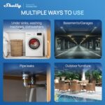 Shelly Flood Gen4, WiFi, Bluetooth, Zigbee, Matter Smart Flood Sensor with Leak Sensor Cable, Alexa, SmartThings, Google Home, Apple HomeKit Compatible, Flood and Rain Detection, Easy to Use, IP44 - Image 7