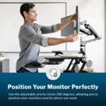 Vari Dual Monitor Arm - VESA Monitor Mount w/ 360 Degree Adjustment - Monitors up to 27 inches, 19.8 lbs - Double Monitor Arms with Full Adjustability - Computer Monitor Stand for Home or Office - Image 7