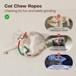 Potaroma Cat Toys Chew Ropes 3Pcs with Refillable Natural Catnip, Safe Teeth Cleaning Toy for Indoor Kittens, Interactive Cat Nip Kitty Toys for All Breeds 19.5 Inches - Image 3