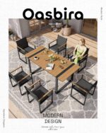 Outdoor Dining Set, HDPS + Aluminum Patio Table and Chairs Set with U-Shaped Base, 7 Piece Outdoor Furniture Set with Umbrella Hole, Patio Dining Table Set for Garden, Backyard (Gray-Teak) - Image 6