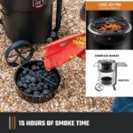 Oklahoma Joe's Bronco Pro 21.5 in. Heavy Duty Charcoal Drum Smoker and Grill with 366 sq. in. Cooking Area in Black - Image 8