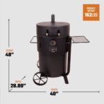 Oklahoma Joe's Bronco Pro 21.5 in. Heavy Duty Charcoal Drum Smoker and Grill with 366 sq. in. Cooking Area in Black - Image 10