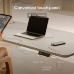 Desktronic HomePro Standing Desk 60x30 — Made in Europe, Ergonomic Sit Stand Home Office Desk, Electric Height Adjustable, Dual Motor, USB & USB-C Charging, Wobble-Free, Touchscreen, 3 Memory Presets - Image 7
