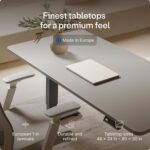 Desktronic HomePro Standing Desk 60x30 — Made in Europe, Ergonomic Sit Stand Home Office Desk, Electric Height Adjustable, Dual Motor, USB & USB-C Charging, Wobble-Free, Touchscreen, 3 Memory Presets - Image 9