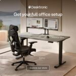 Desktronic HomePro Standing Desk 60x30 — Made in Europe, Ergonomic Sit Stand Home Office Desk, Electric Height Adjustable, Dual Motor, USB & USB-C Charging, Wobble-Free, Touchscreen, 3 Memory Presets - Image 10