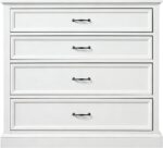 4 Piece Bedroom Set, Farmhouse Queen Size Bedroom Furniture Sets with Storage Nightstands and 1 Dresser, Bedroom Furniture Sets with Wooden Platform Bed Frame for Bedroom, White - Image 7