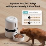 PETLIBRO Automatic Cat Feeder, 5G WiFi Automatic Pet Feeder with Freshness Preservation, 3L Timed Cat Feeders for Dry Food, Up to 48 Portions 10 Meals Per Day, Granary Pet Feeder for Cat/Dog, White - Image 4