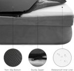 Spotted Play Orthopedic Dog Bed with Sides - Dog Sofa Beds for Medium Dogs, Supportive Foam Pet Couch Bed with Washable Removable Cover, Waterproof Lining and Non-Slip Bottom, Grey - M - Image 4