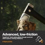 Fiskars Ultra Splitting Axe U32, Precision-Ground RazorEdge Double-Hardened Steel Blade Stays Sharp, Perfected Weight Balance & FiberComp Shaft for Large Log Splitting & Firewood, 32", Black - Image 6