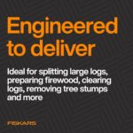 Fiskars Ultra Splitting Axe U32, Precision-Ground RazorEdge Double-Hardened Steel Blade Stays Sharp, Perfected Weight Balance & FiberComp Shaft for Large Log Splitting & Firewood, 32", Black - Image 10