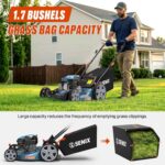 SENIX 21-Inch Gas Lawn Mower, 144cc 4-Cycle Engine with 3.4 HP - 3-in-1 Side Discharge Mulching & Bagging for 1/3 Acre Yards, 6-Position Height Adjustment & 1.7 Bushel Grass Catcher - Image 6